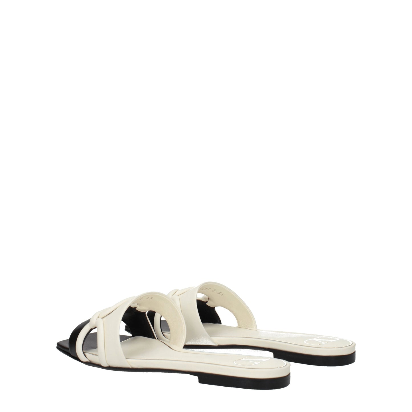 Valentino Garavani Women's Sandals & Slippers in Leather Black/Ivory