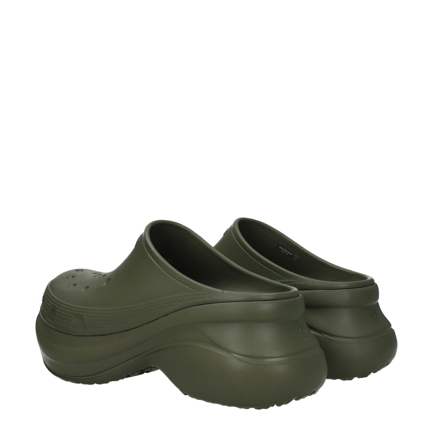 Balenciaga Sandals & Slippers Men Rubber Green/Khaki