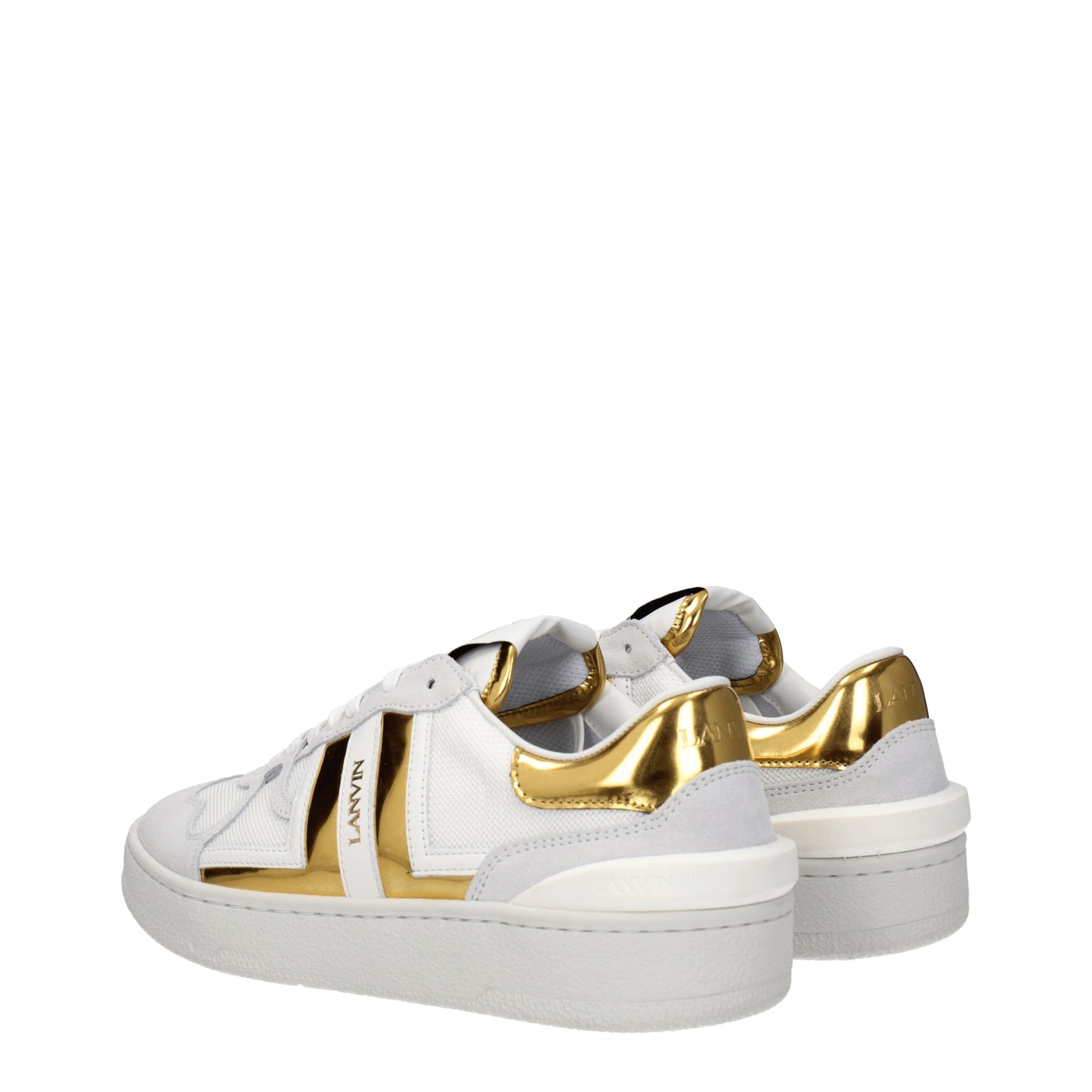 Lanvin Women's Sneakers in Fabric  White/Gold