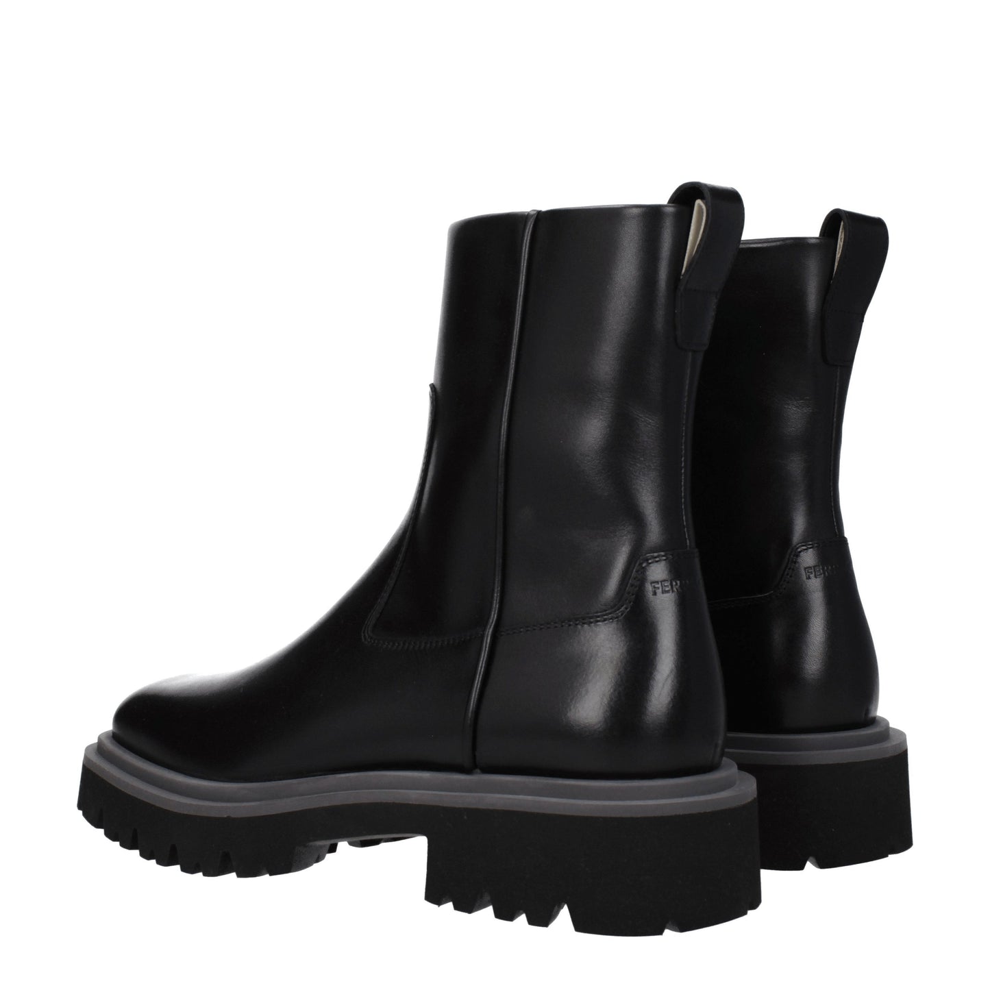 Salvatore Ferragamo Men's Boots in Leather Black