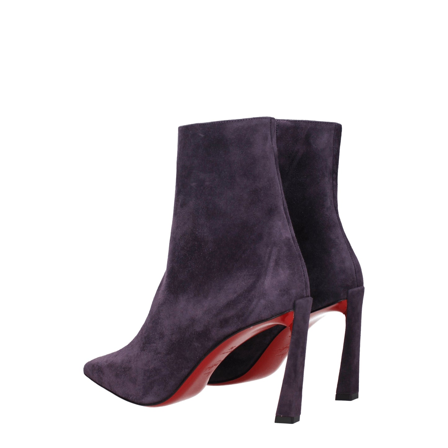 Louboutin Women's Boots in Suede Violet/Blackberry