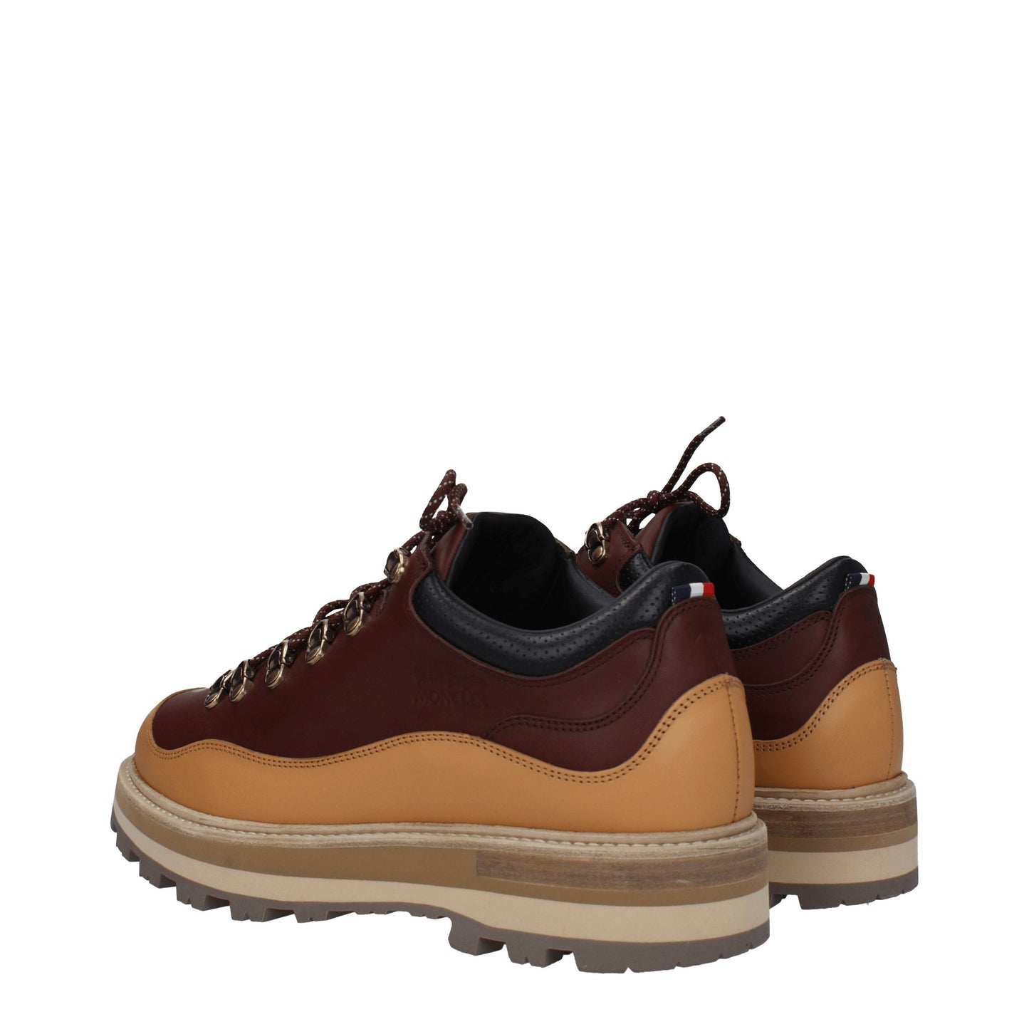 Moncler Men's Sneakers in Leather Brown