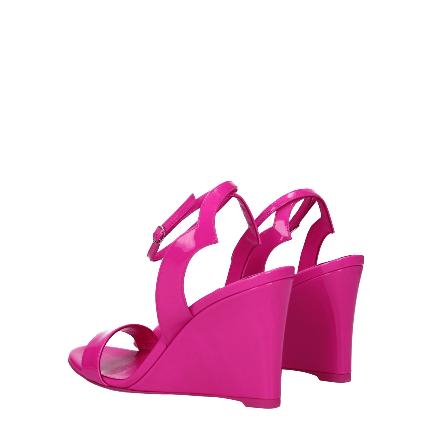 Louboutin Women's Wedges in Patent Leather Fuchsia