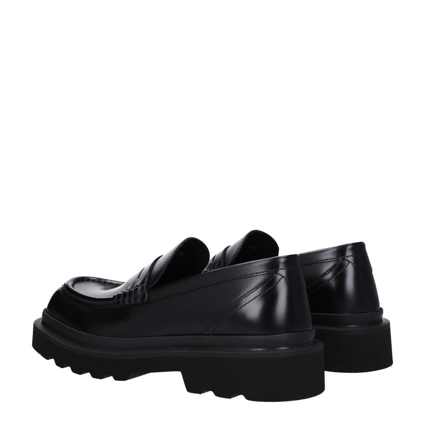 Dolce&Gabbana Men's Loafers in Leather Black