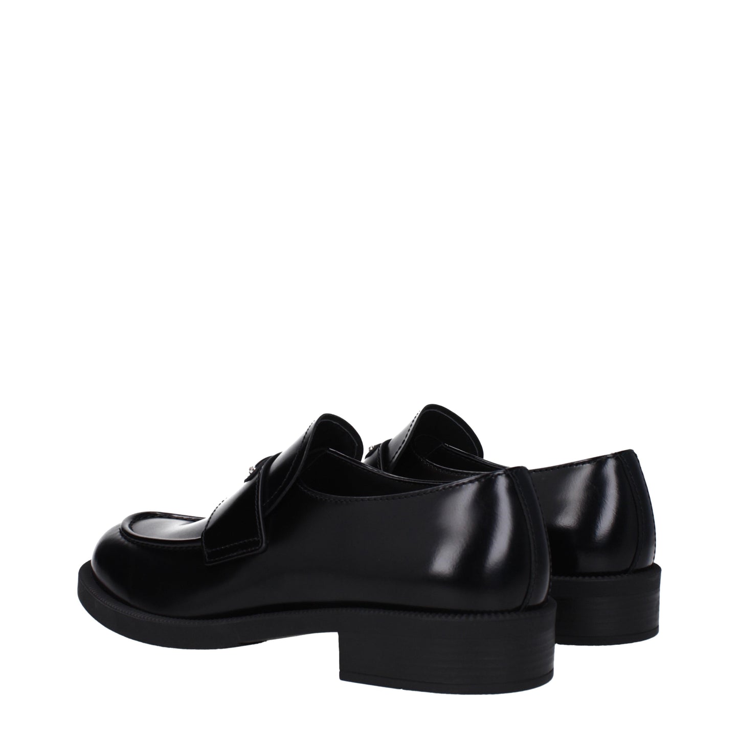 Prada Men's Loafers in Leather Black