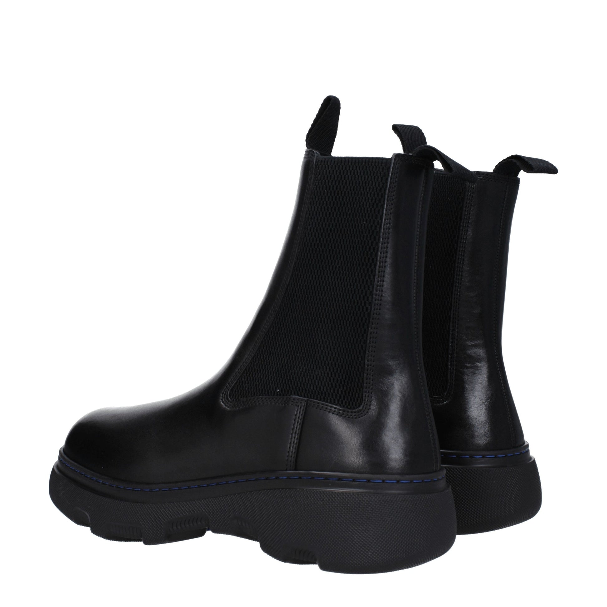 Burberry Ankle Boots Men Leather Black
