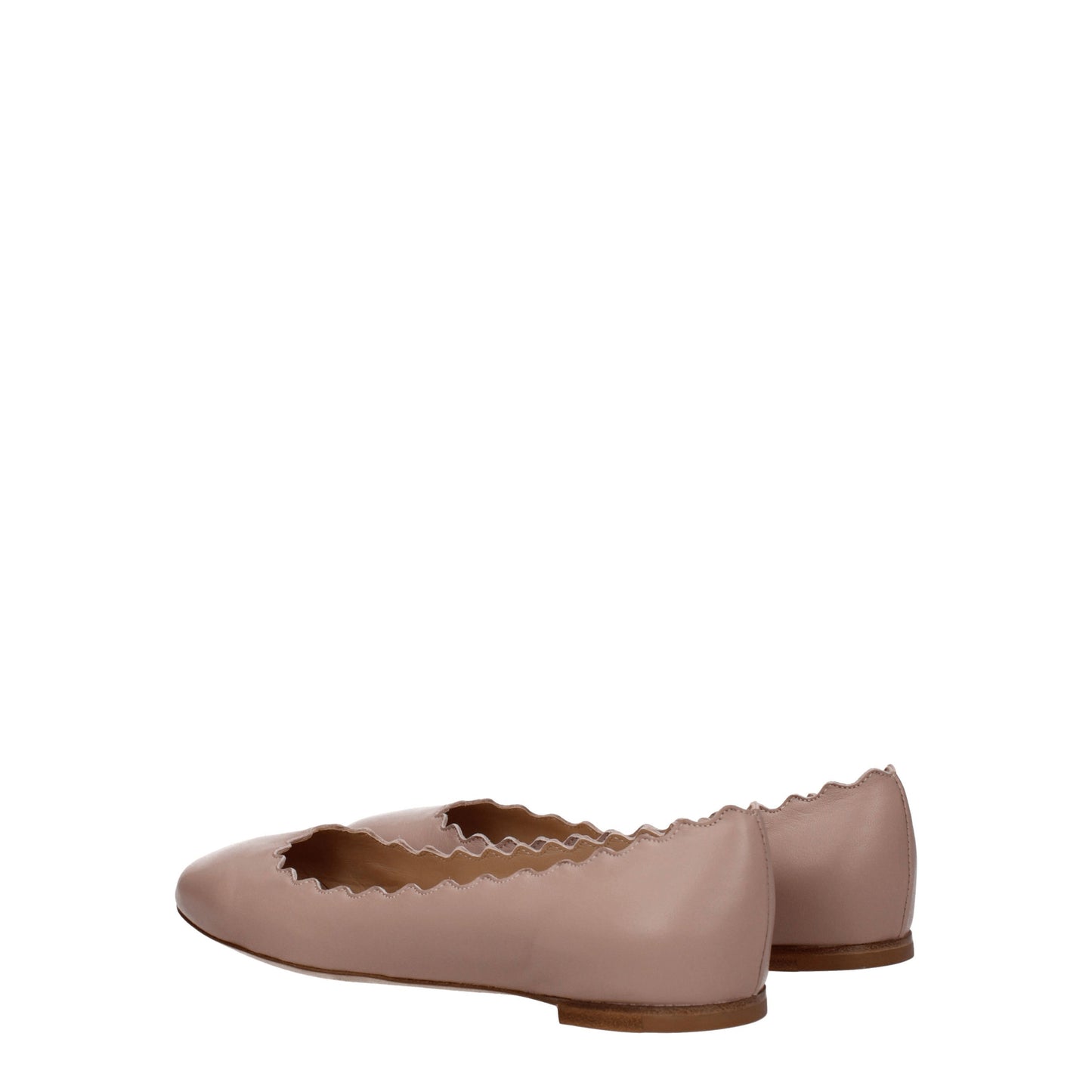 Chloé Women's Ballet Flats in Leather Pink/Pink Tea