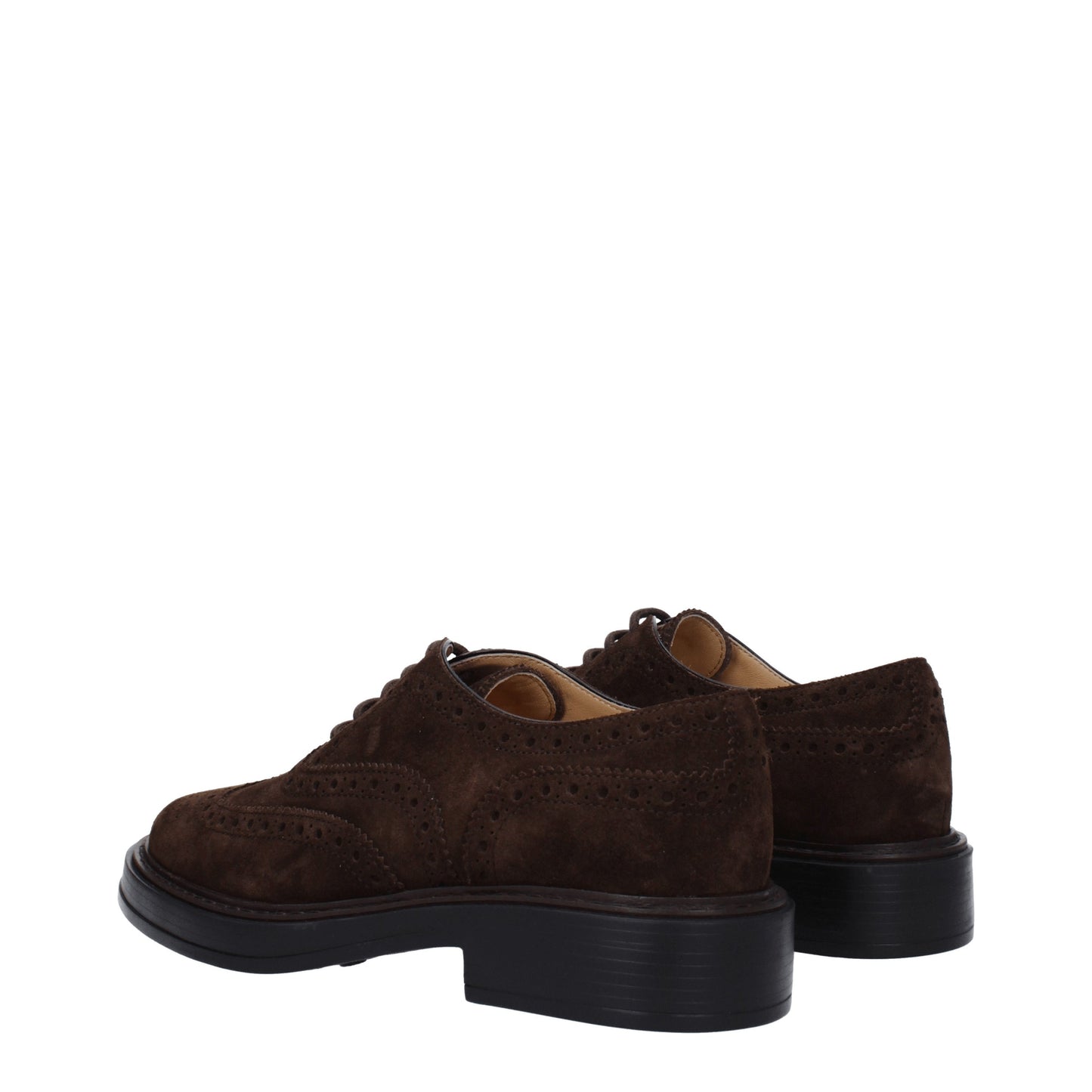 Tod's Men's Lace ups in Suede Brown