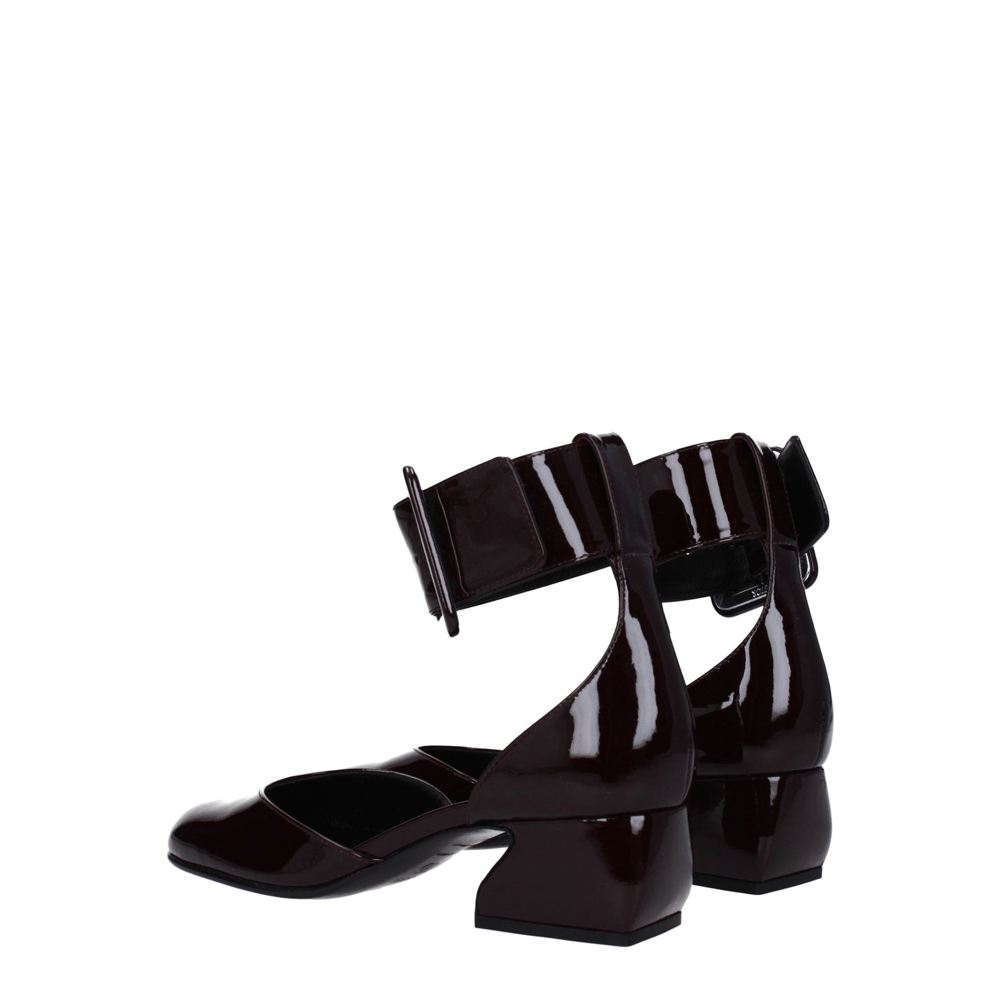 Sergio Rossi Women's Sandals in Patent Leather Red/Wine