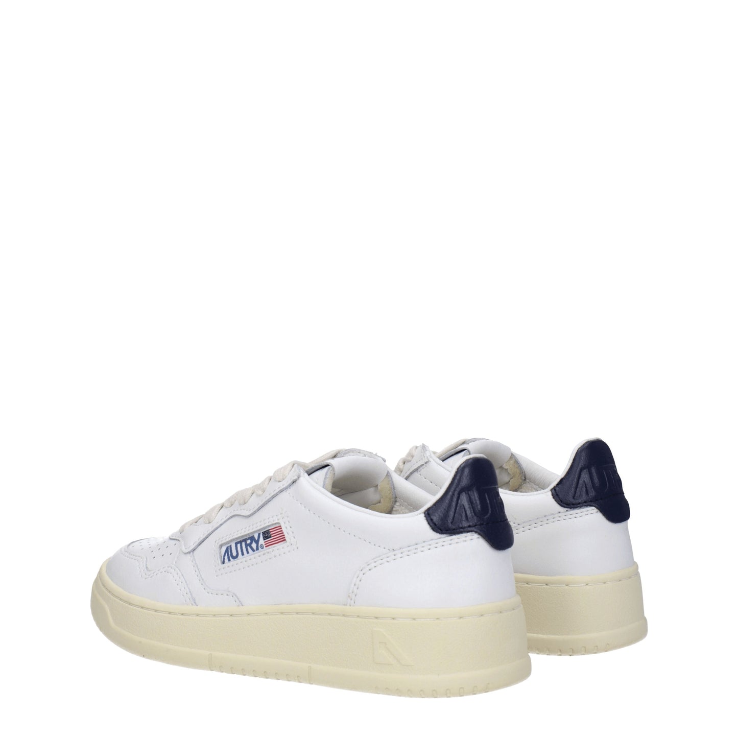 Autry Women's Sneakers in Leather White/Dark Blue