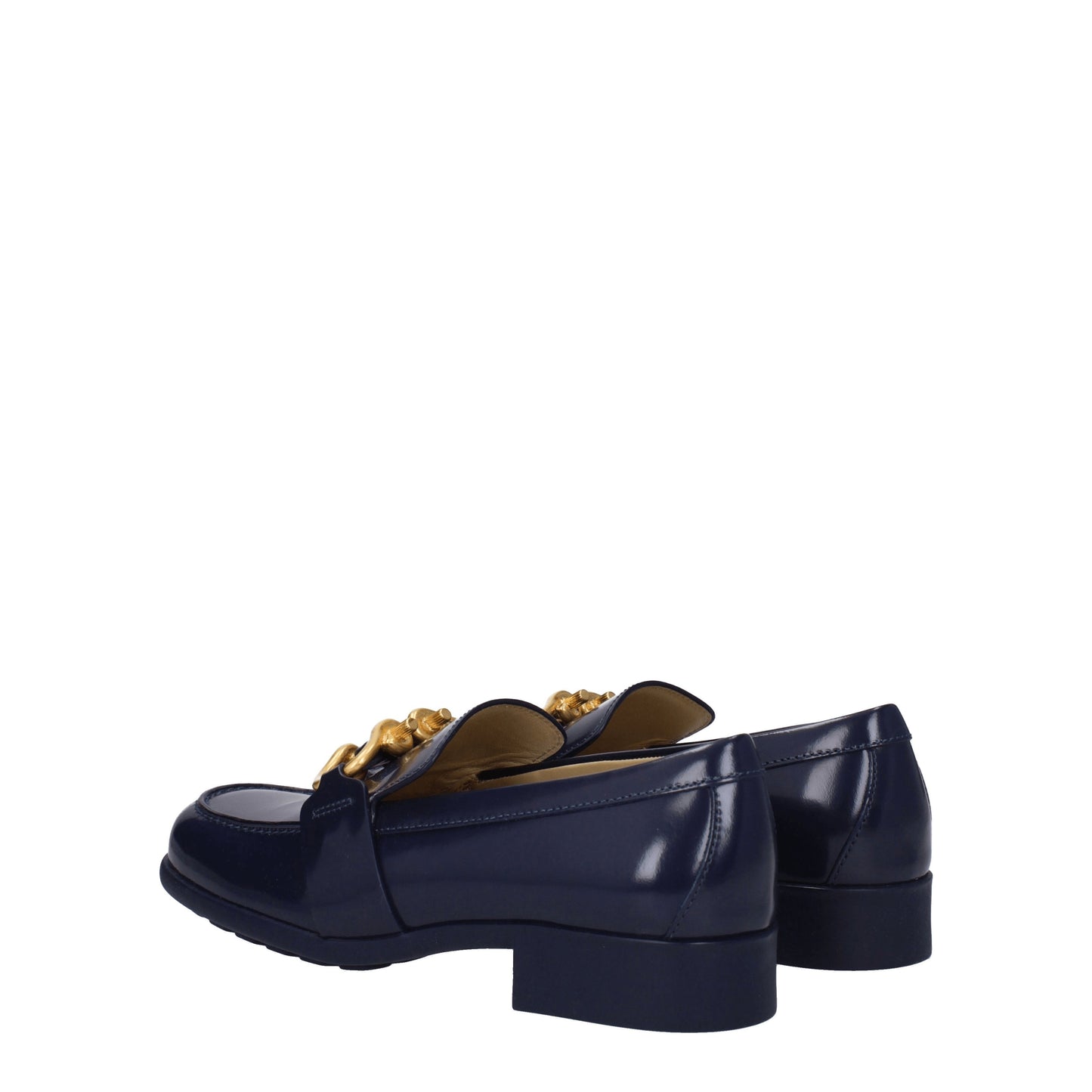 Bottega Veneta Women's Loafers in Leather Blue/Dark Blue