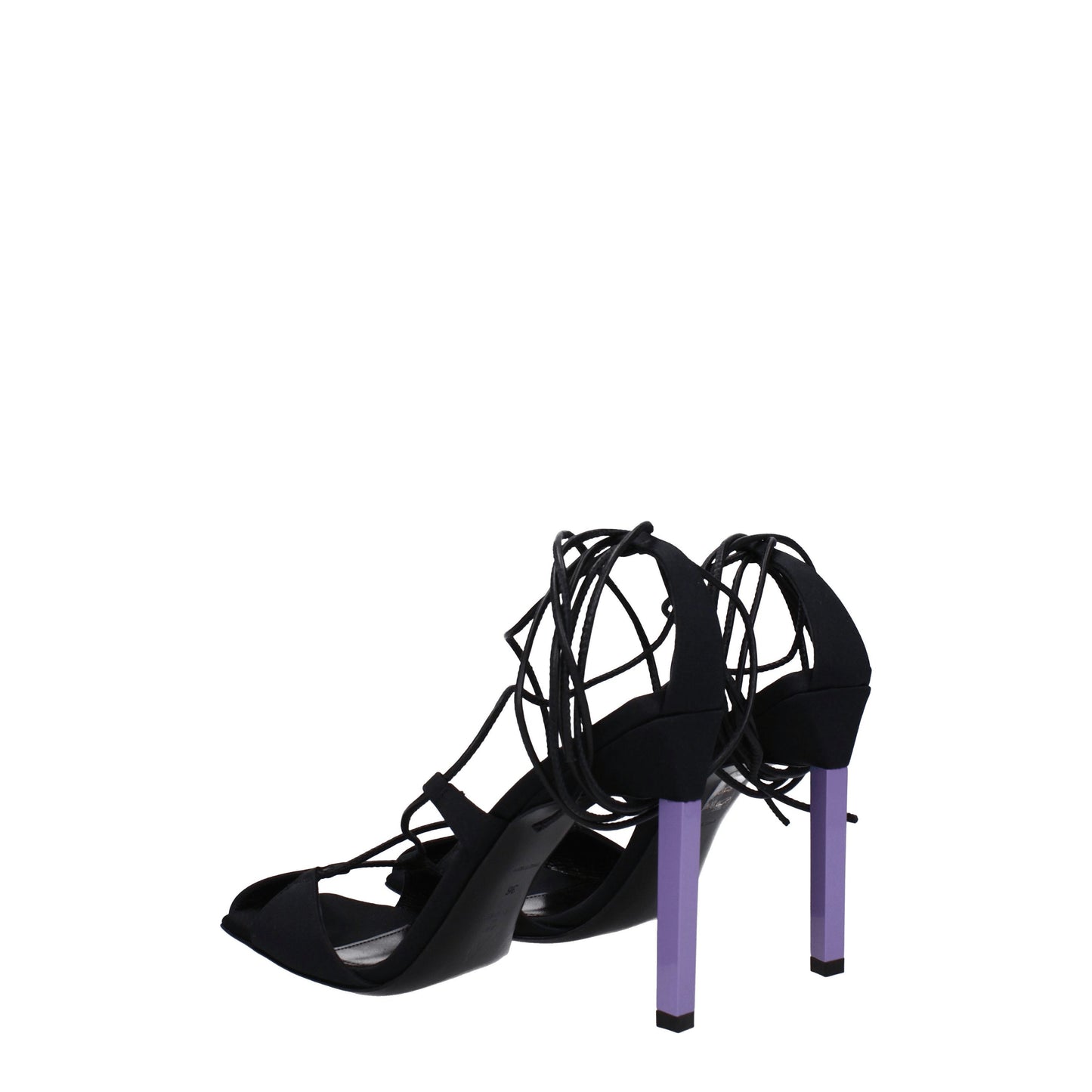 The Attico Women's Sandals in Fabric  Black/Mauve