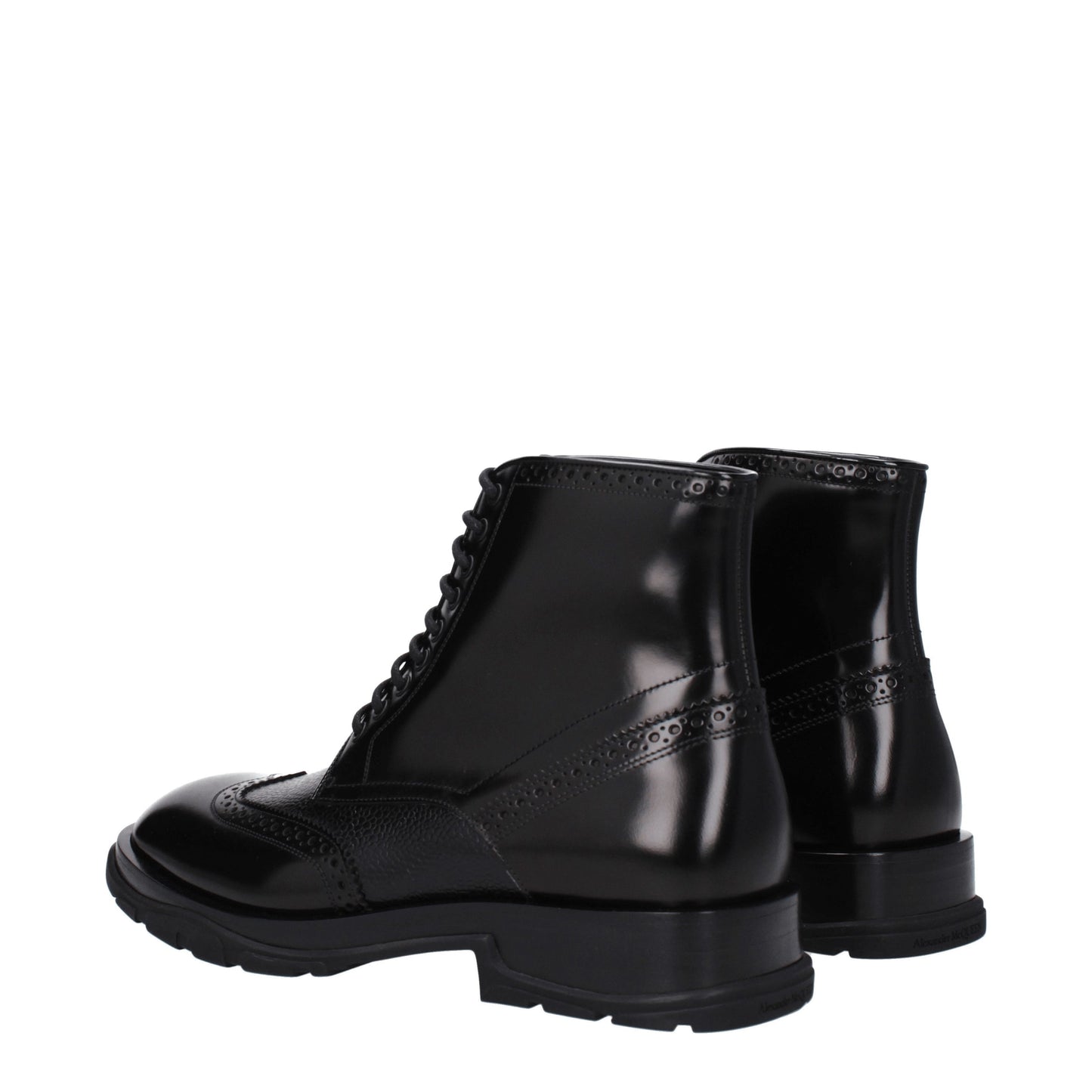 Alexander McQueen Men's Boots in Leather Black