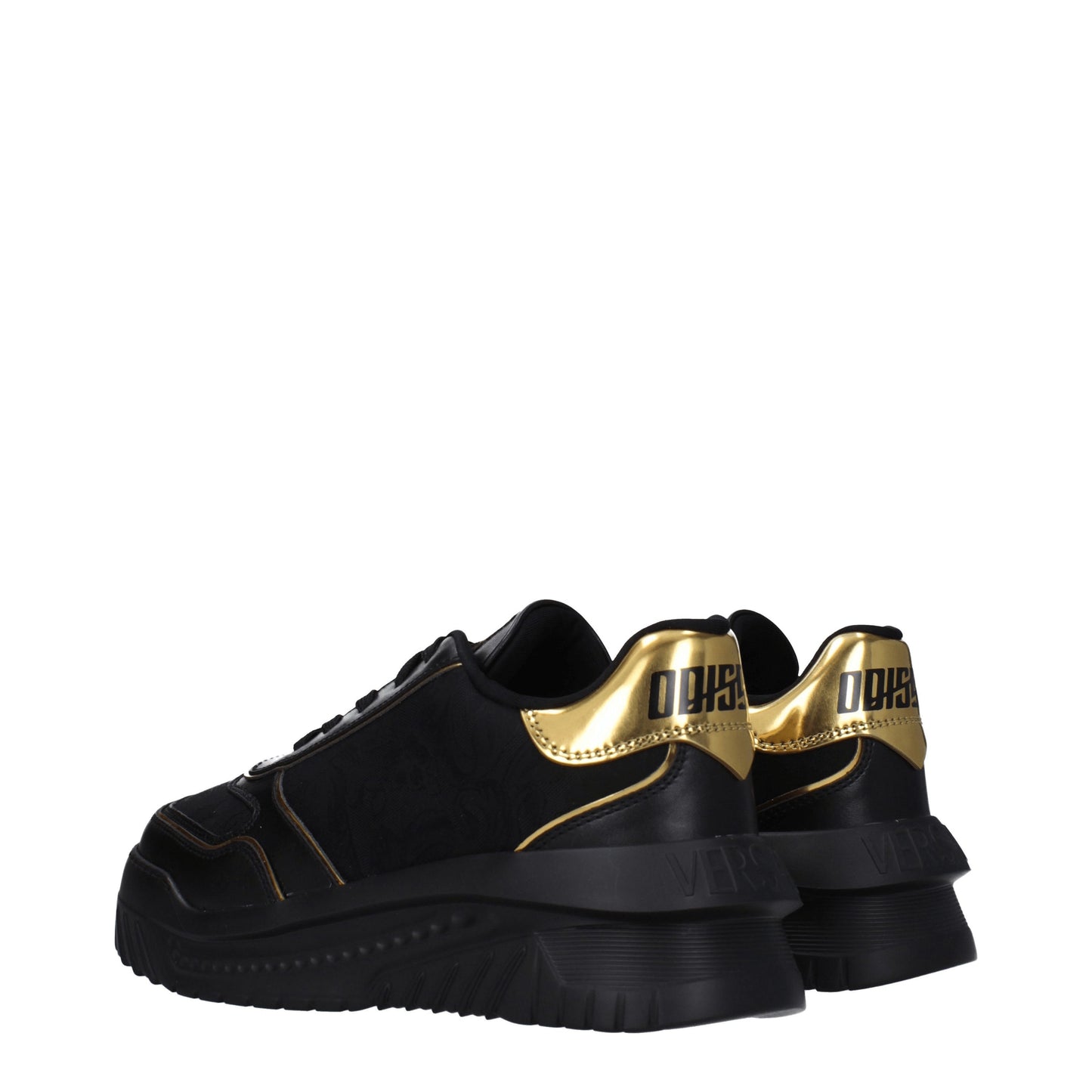 Versace Men's Sneakers in Fabric  Black