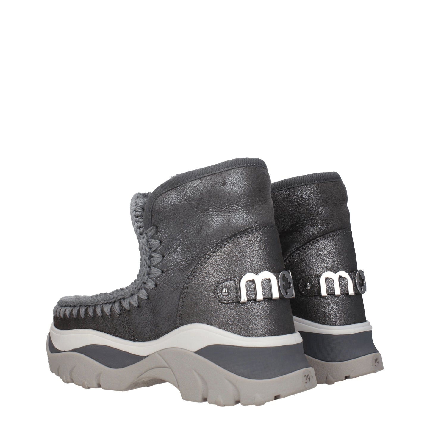 Mou Women's Boots in Suede Silver