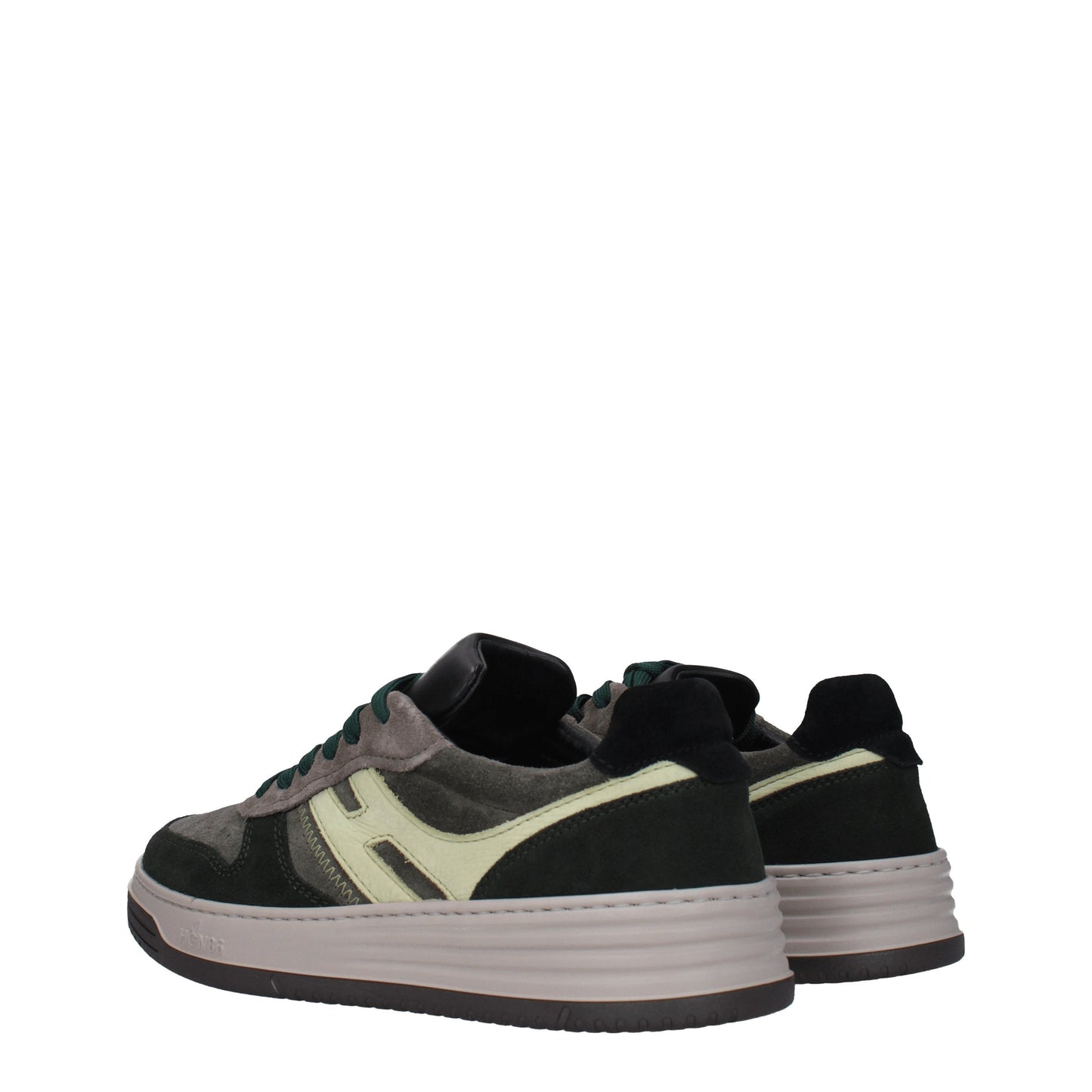 Hogan Men's Sneakers in Suede Green/Grey