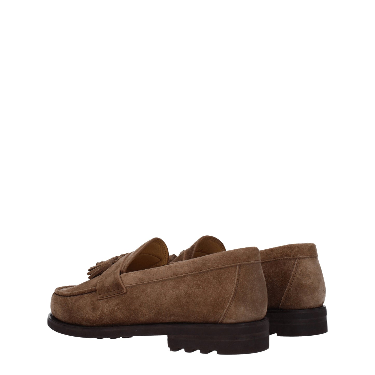 Brunello Cucinelli Men's Loafers in Suede Brown