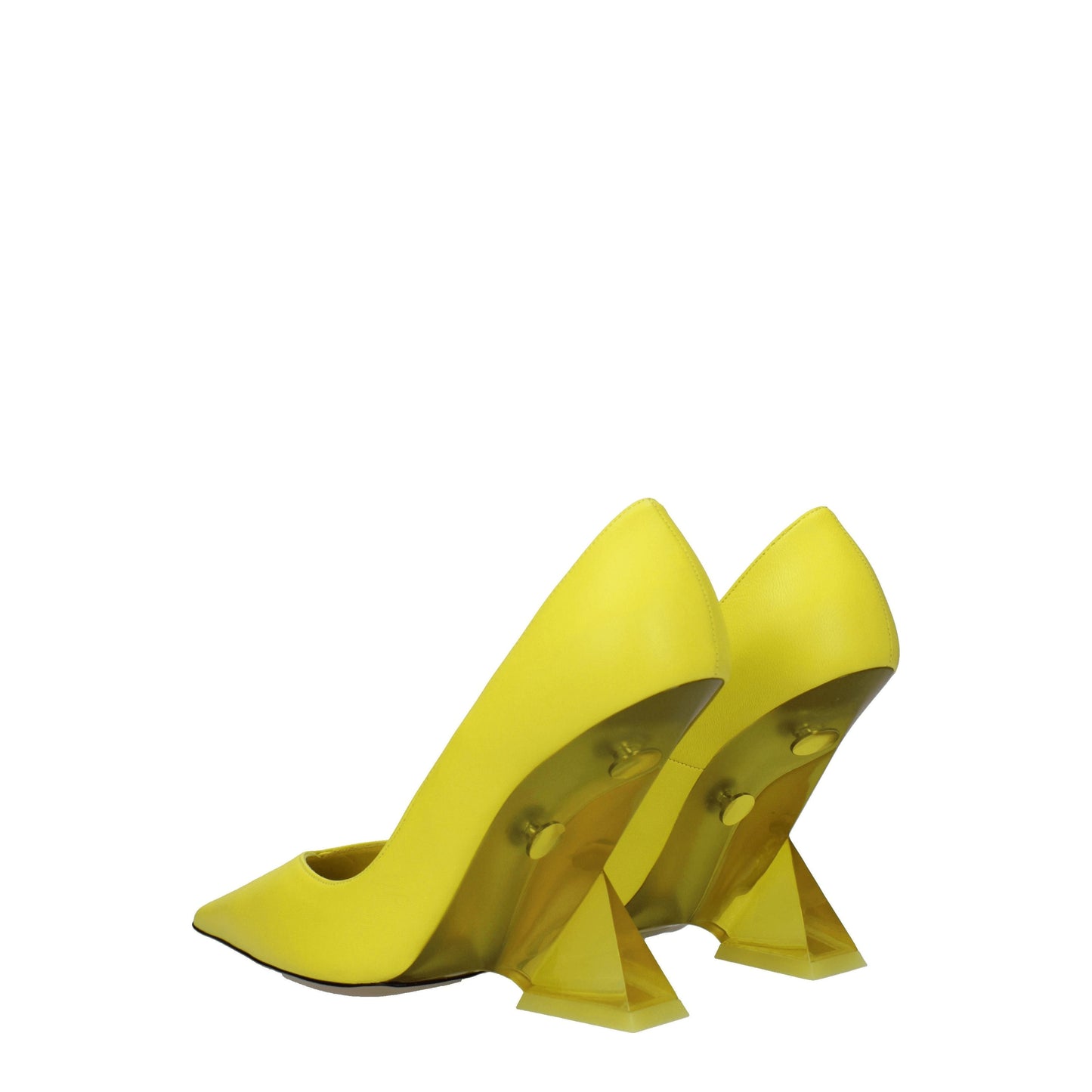 The Attico Women's Pumps in Leather Yellow/Sunflower