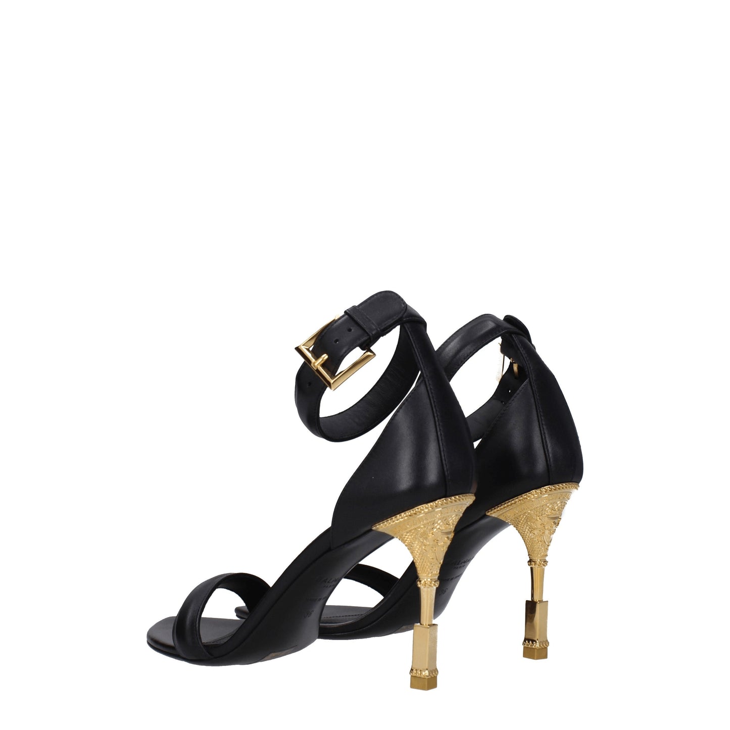 Balmain Women's Sandals in Leather Black