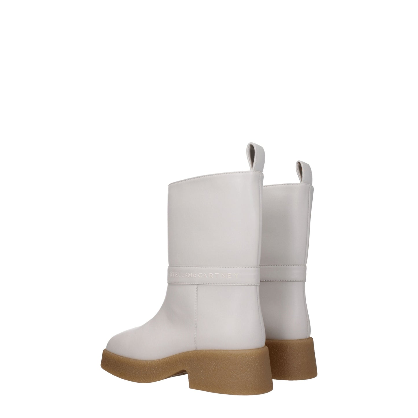 Stella McCartney Women's Boots in Eco Leather Beige/Milk