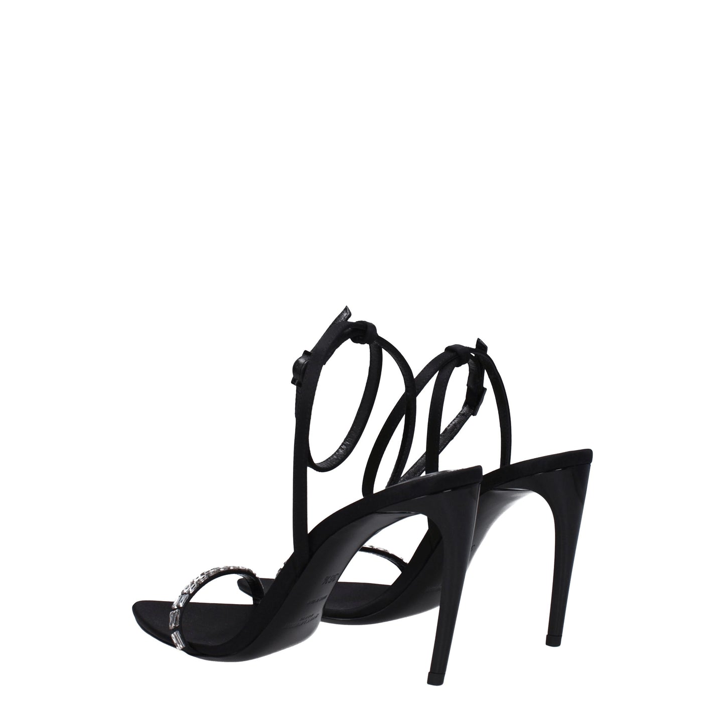 Saint Laurent Women's Sandals in Satin Black