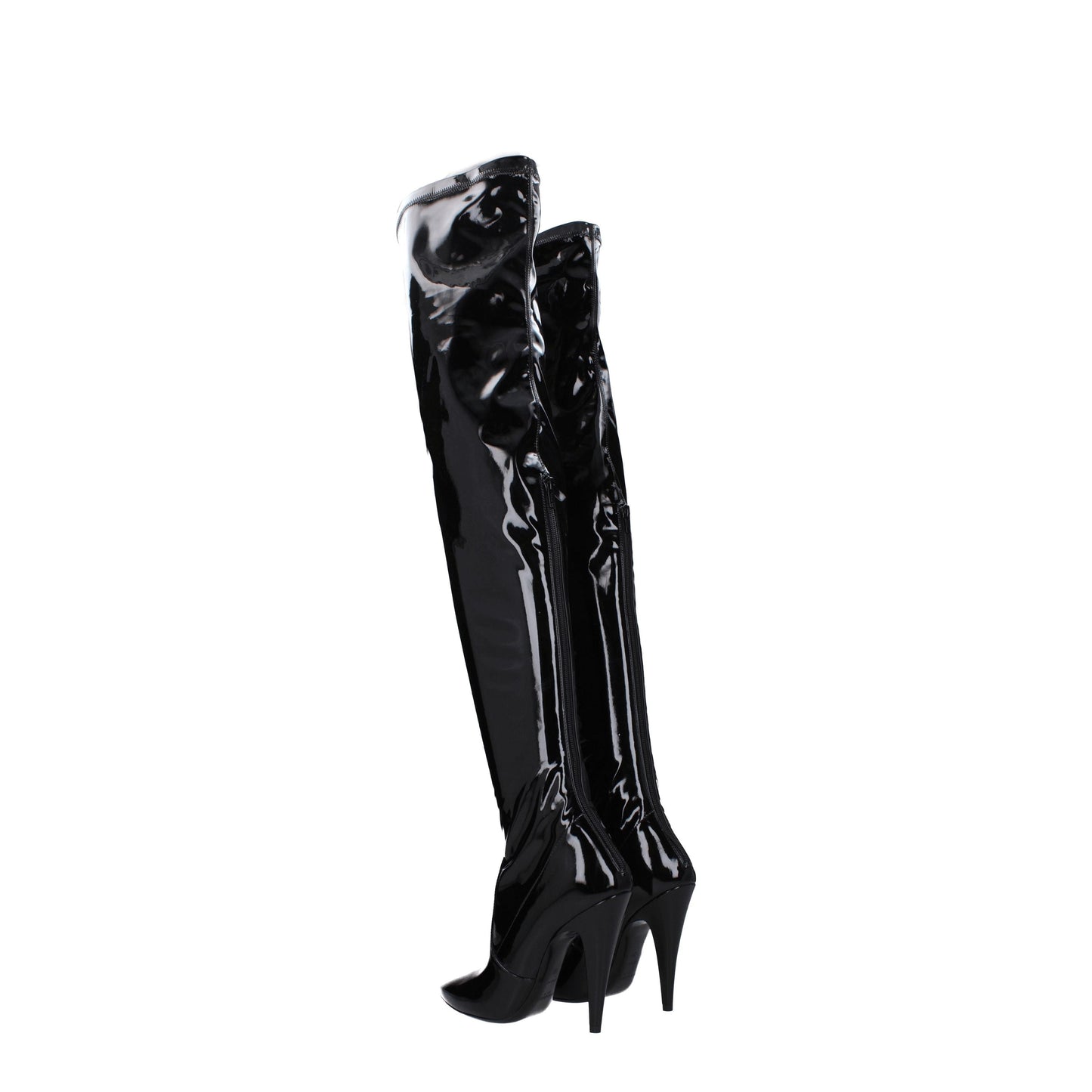 Saint Laurent Women's Boots in Patent Leather Black