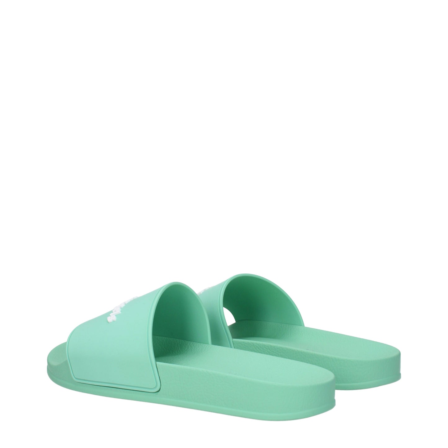 Palm Angels Sandals & Slippers Men Rubber Green/Light Green