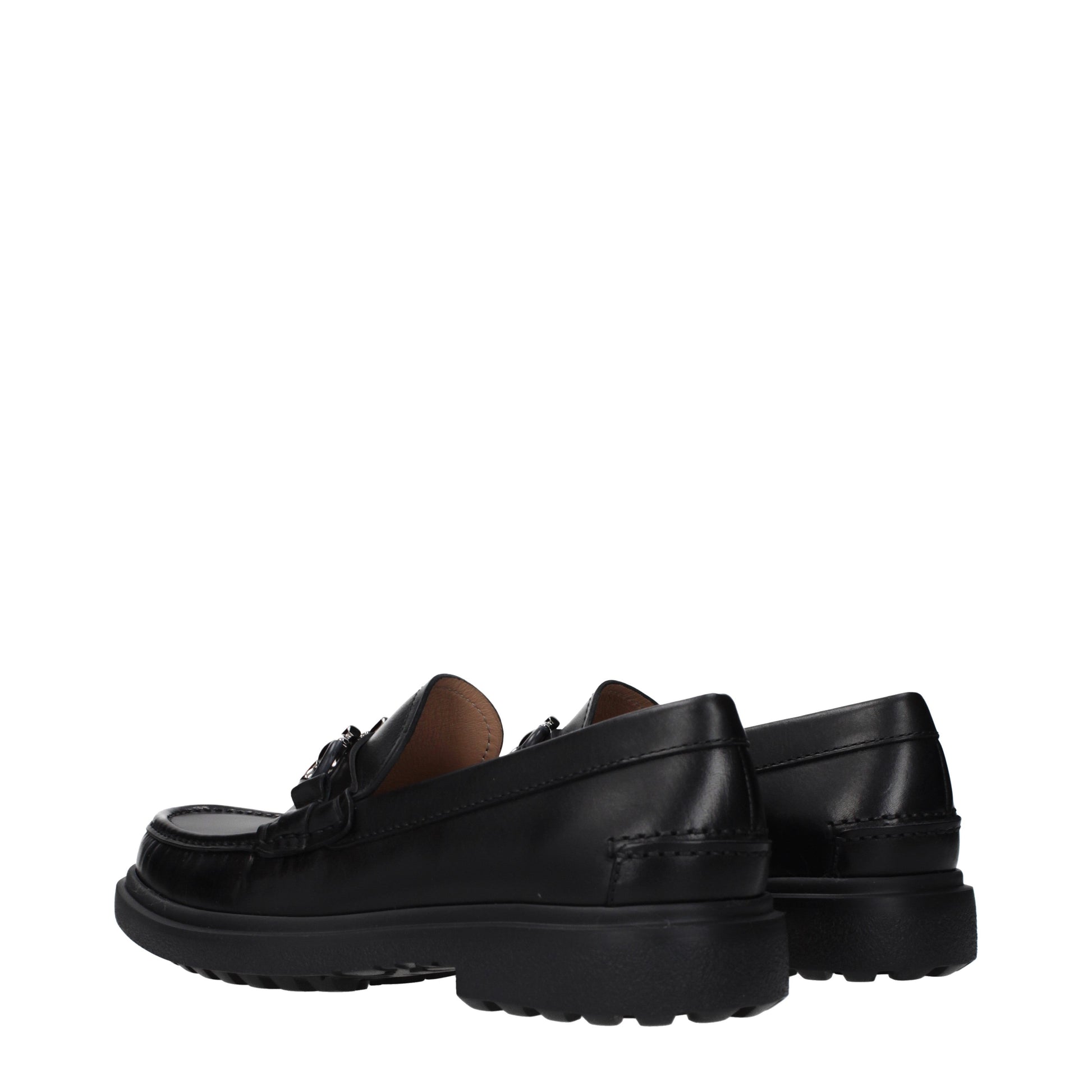 Salvatore Ferragamo Loafers Men Leather Black