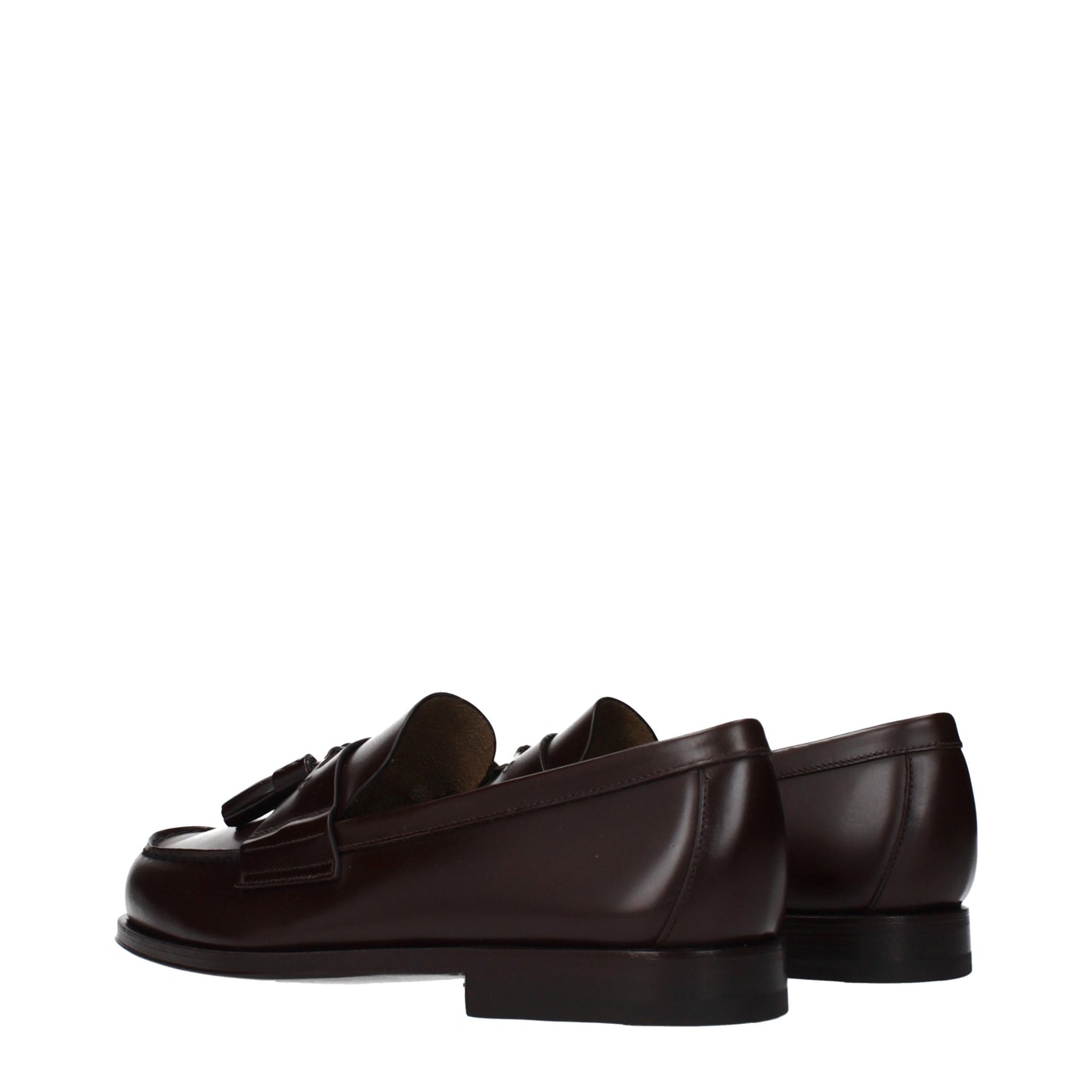 Prada Loafers Men Leather Brown/Burnt