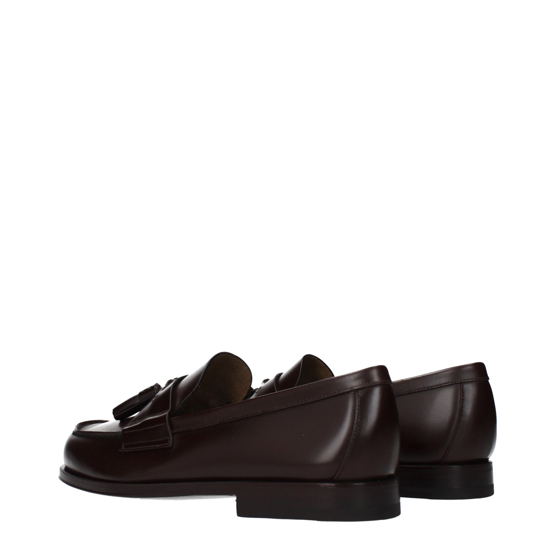 Prada Loafers Men Leather Brown/Burnt