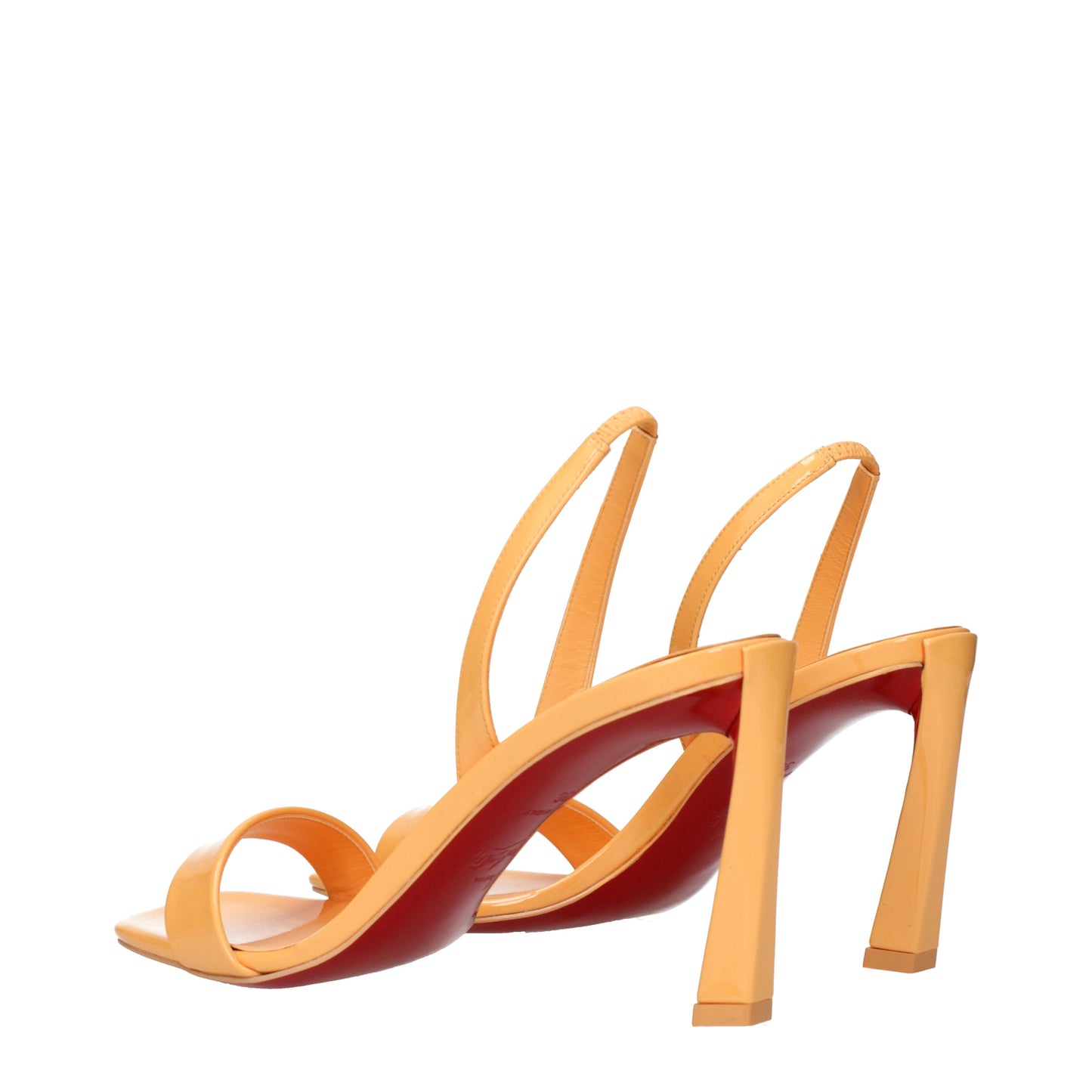 Louboutin Women's Sandals Patent Leather Orange