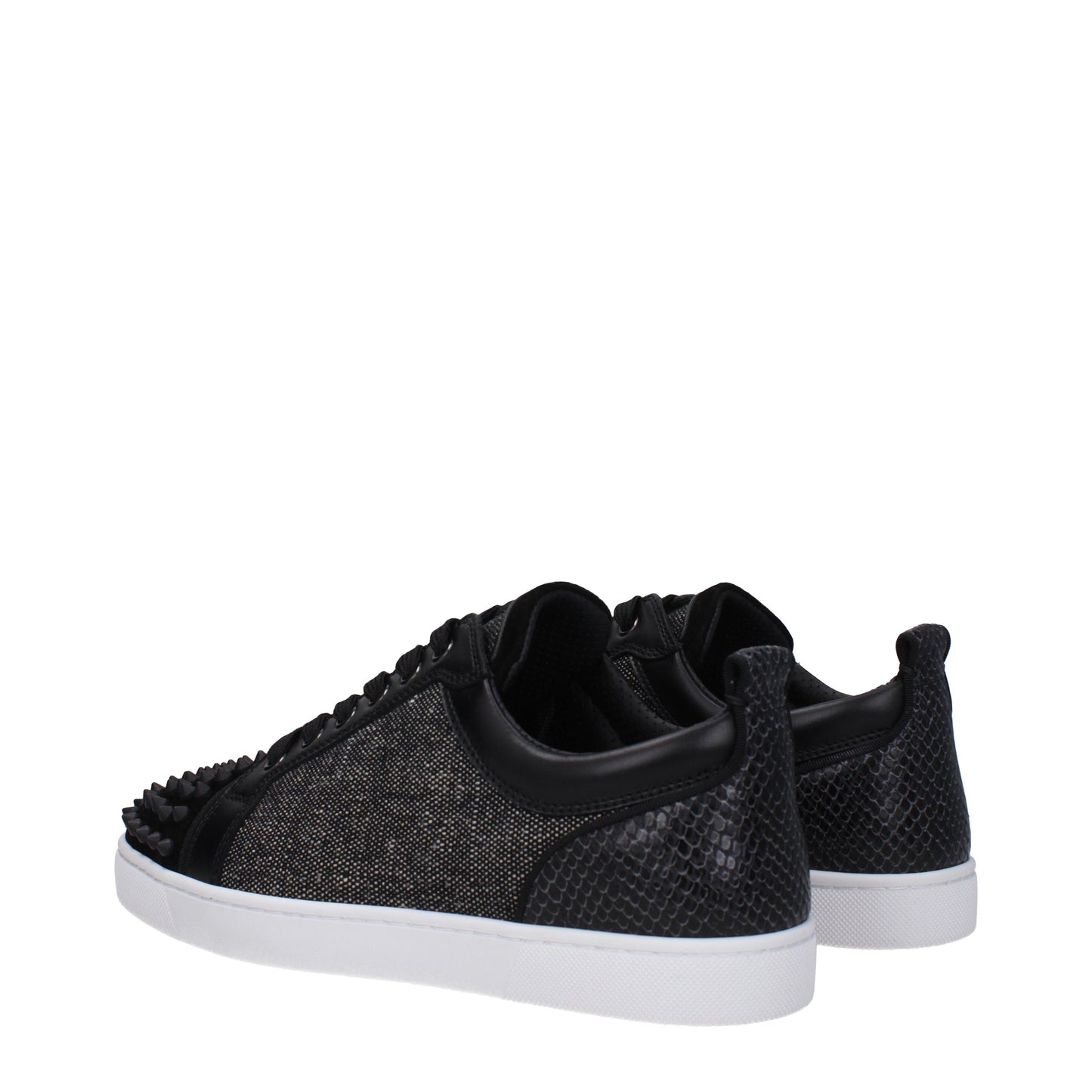 Louboutin Men's Sneakers in Fabric  Black