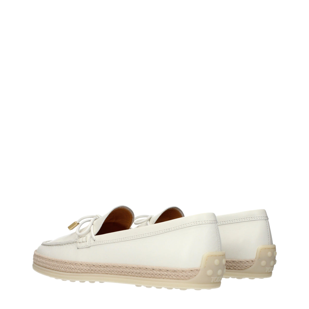 Tod's Loafers Women Leather Beige