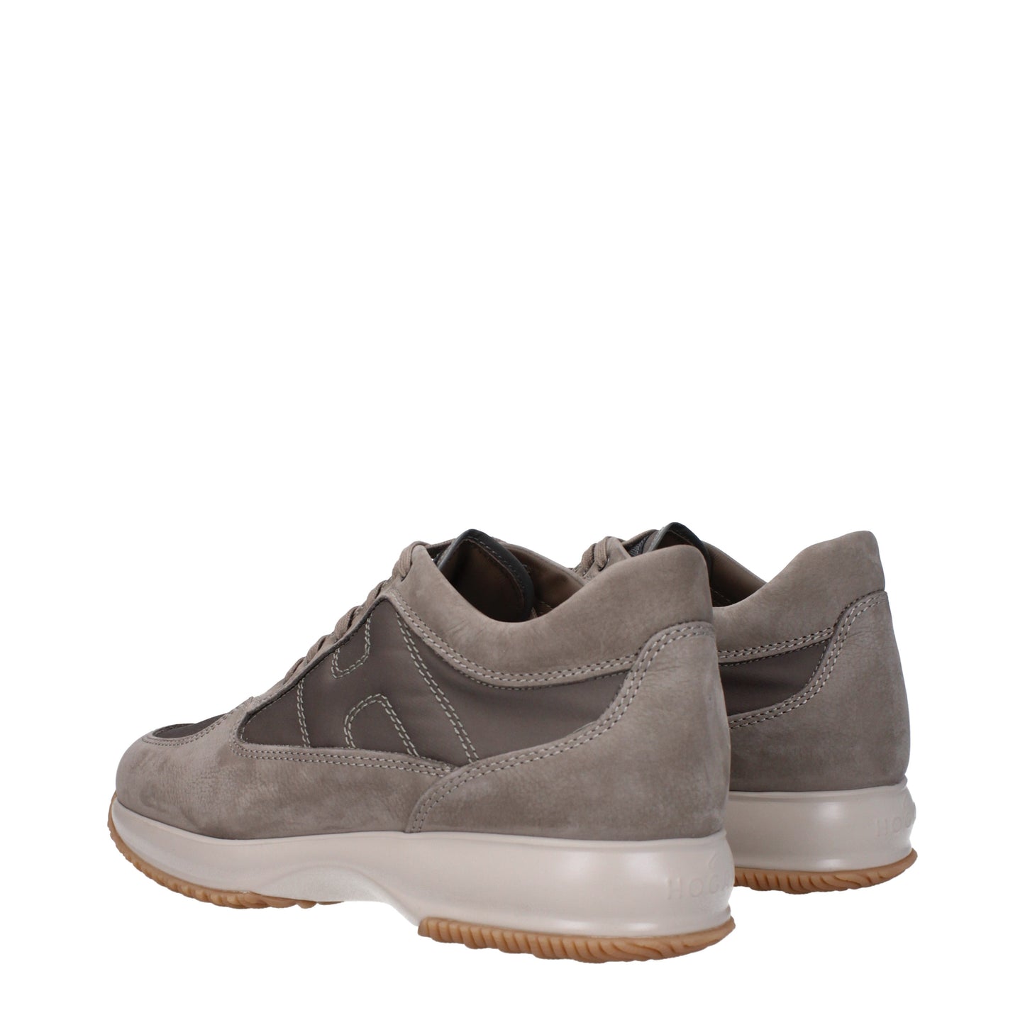 Hogan Men's Sneakers in Fabric  Gray/Mud