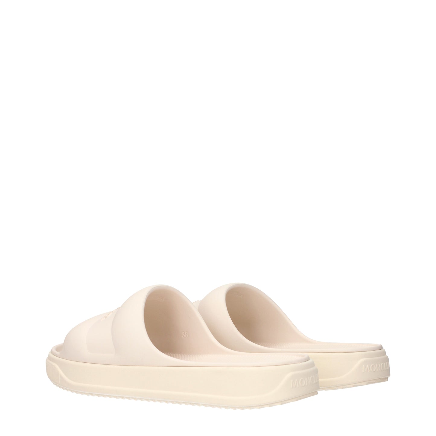 Moncler Slippers and Clogs Women Rubber Beige
