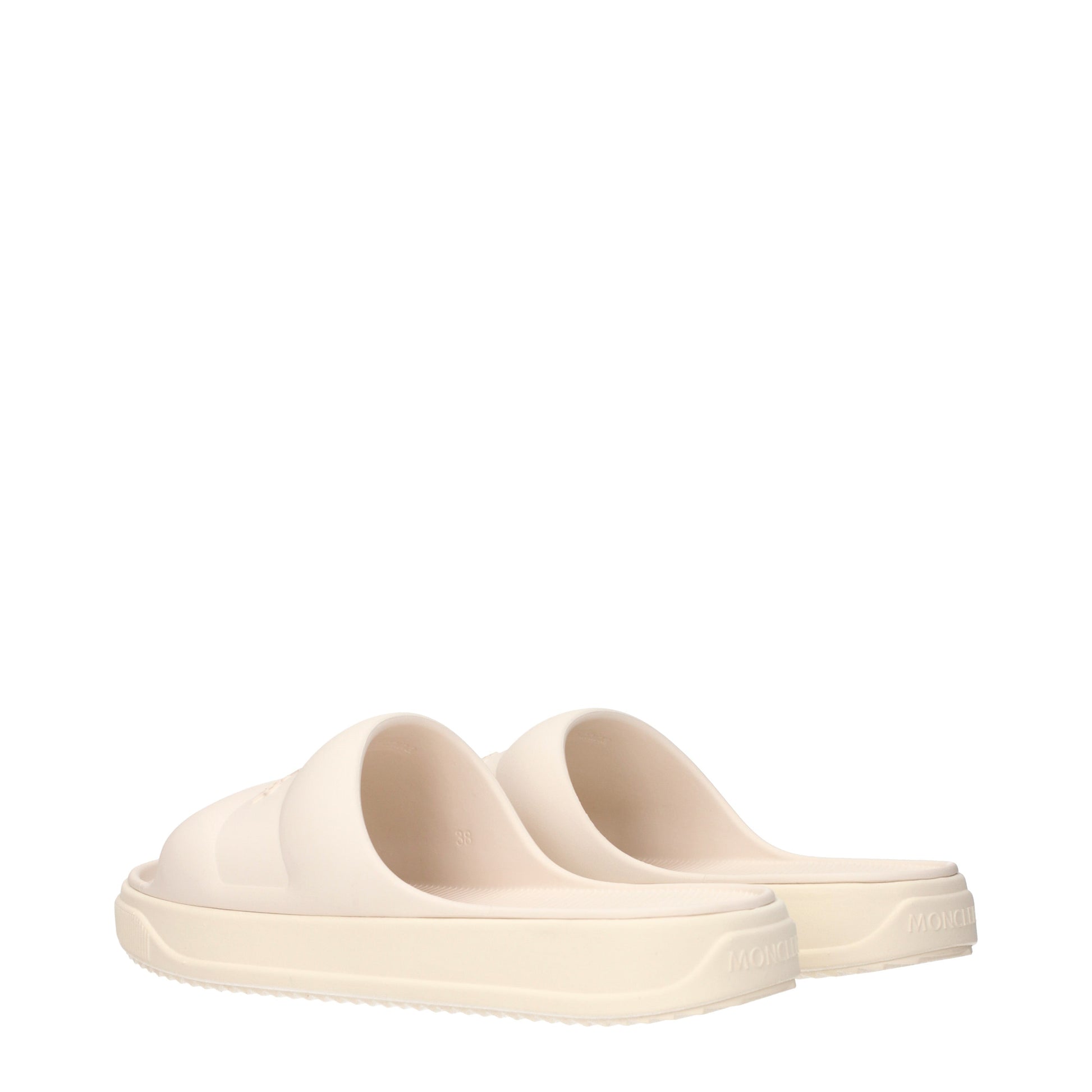 Moncler Slippers and Clogs Women Rubber Beige