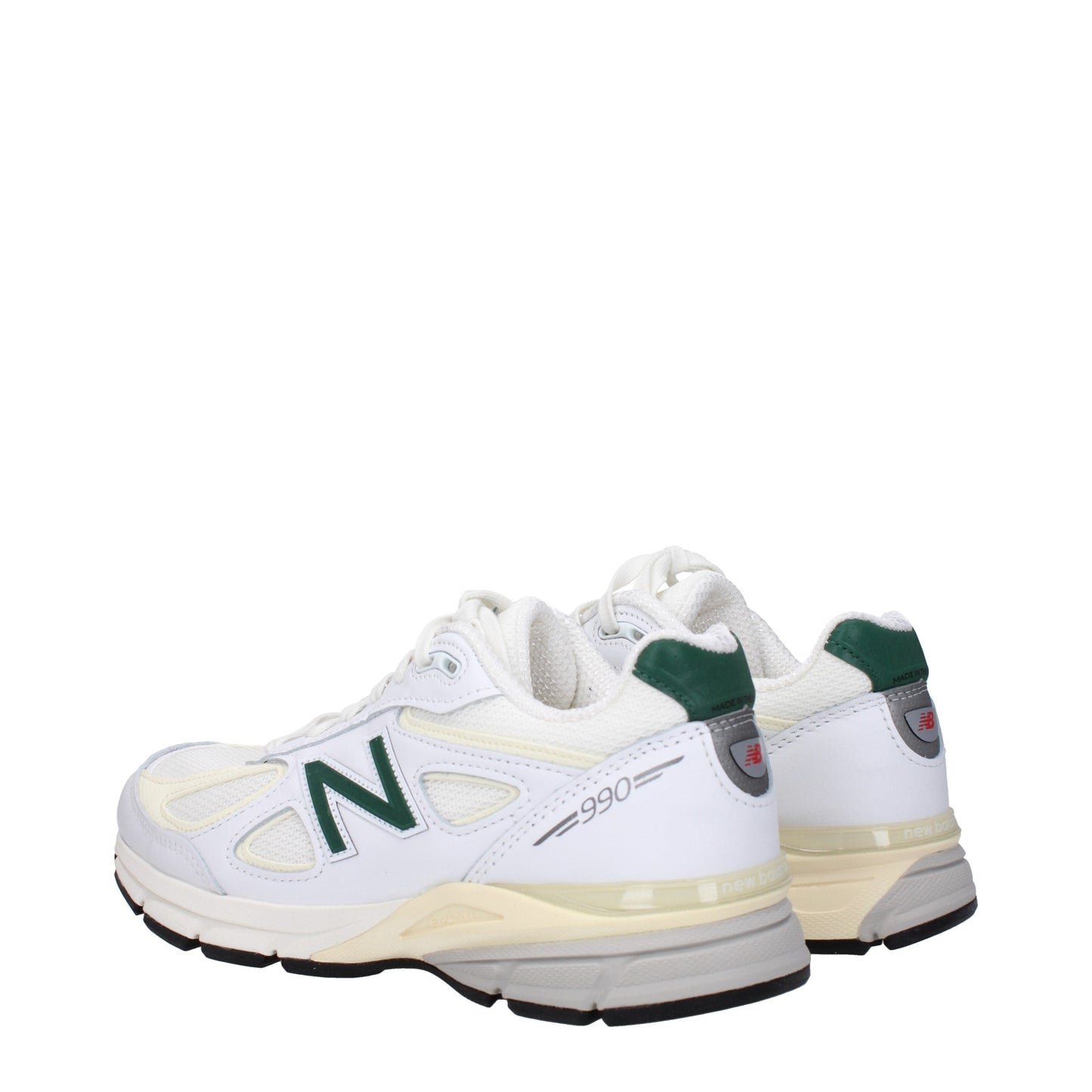 New Balance Men's Sneakers in Leather White/Green