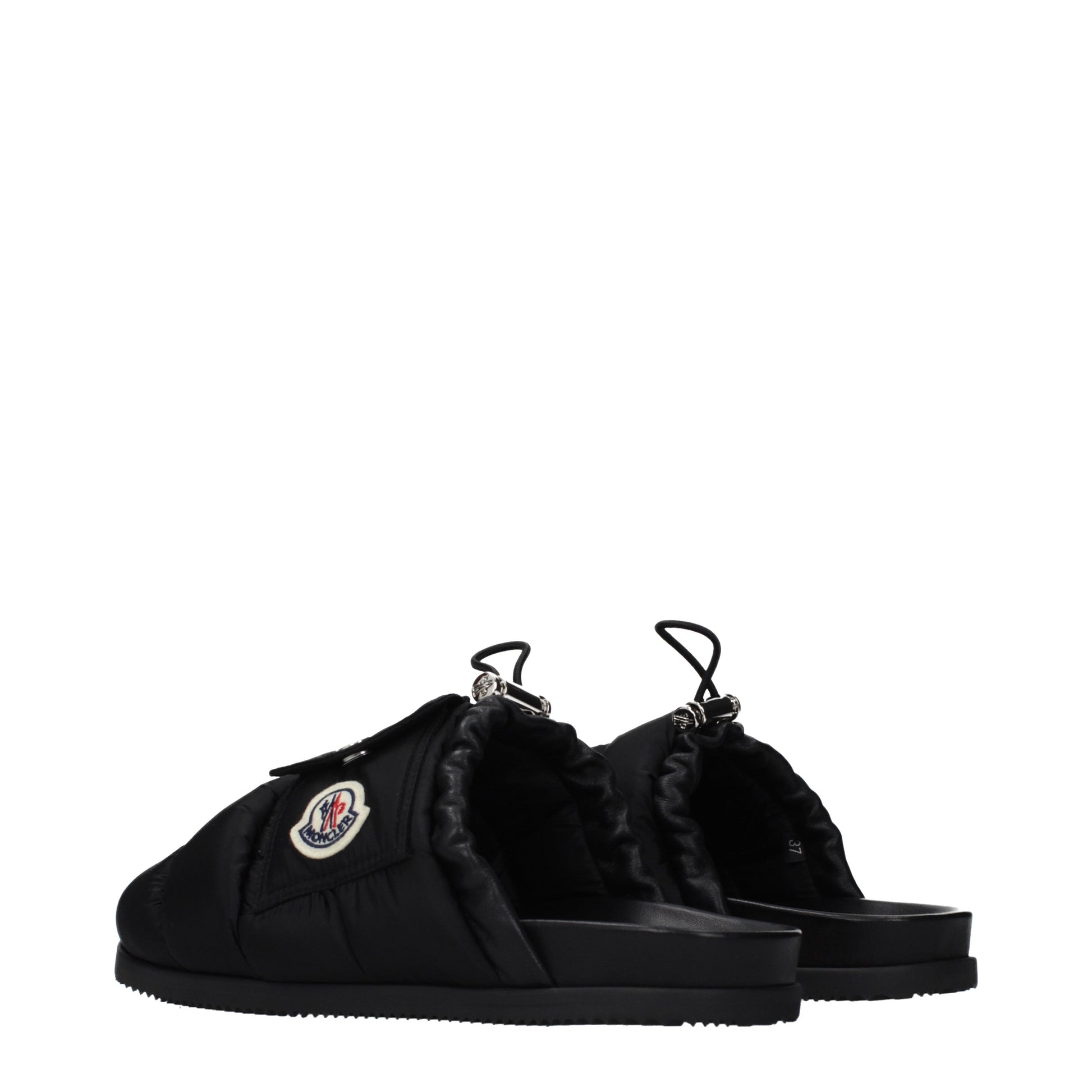 Moncler Slippers and Clogs Women Fabric  Black
