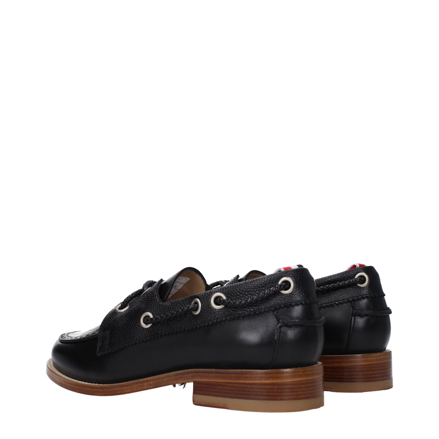 Thom Browne Men's Loafers in Leather Black