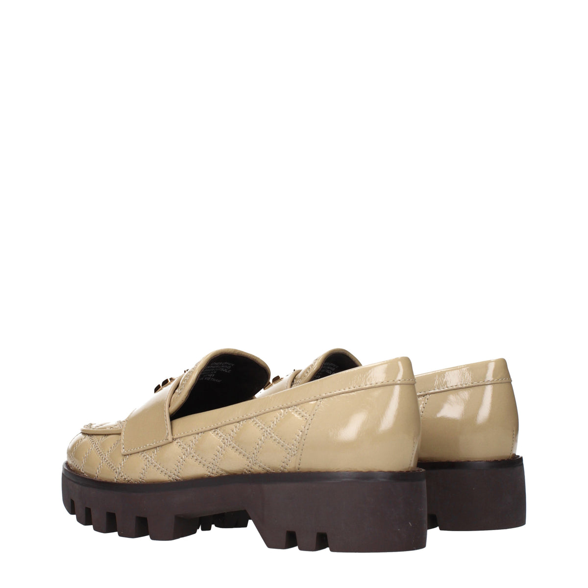 Tory Burch Loafers Women Patent Leather Beige/Almond