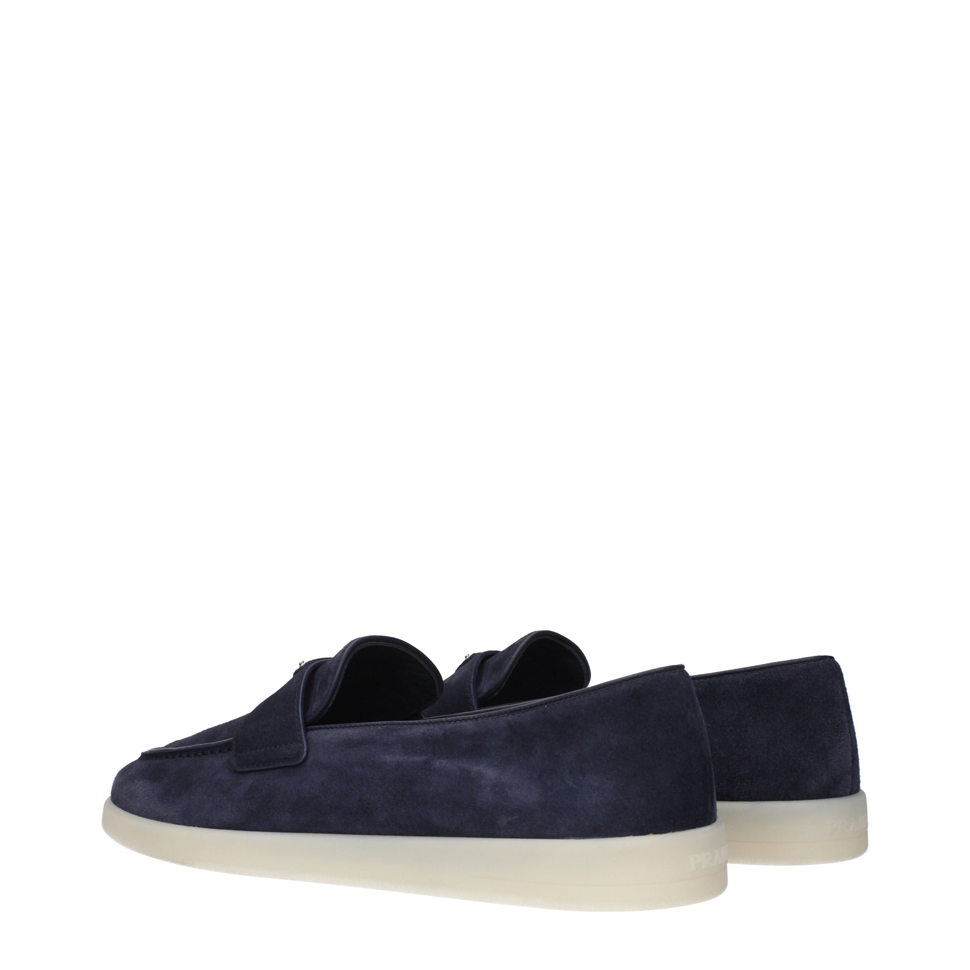 Prada Loafers Men Suede Blue