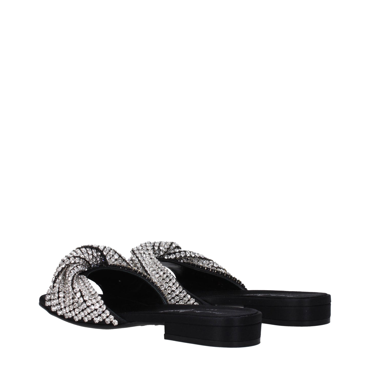 Sergio Rossi Women's Sandals & Slippers in Satin Black