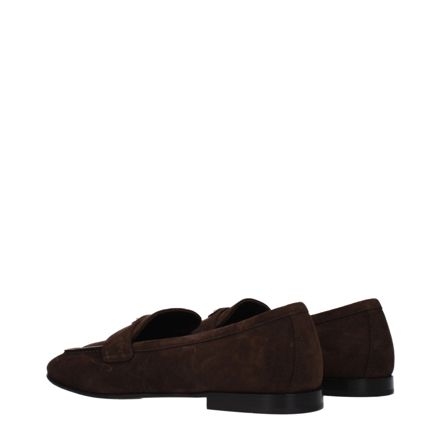 Prada Loafers Women Suede Brown/Dark Brown