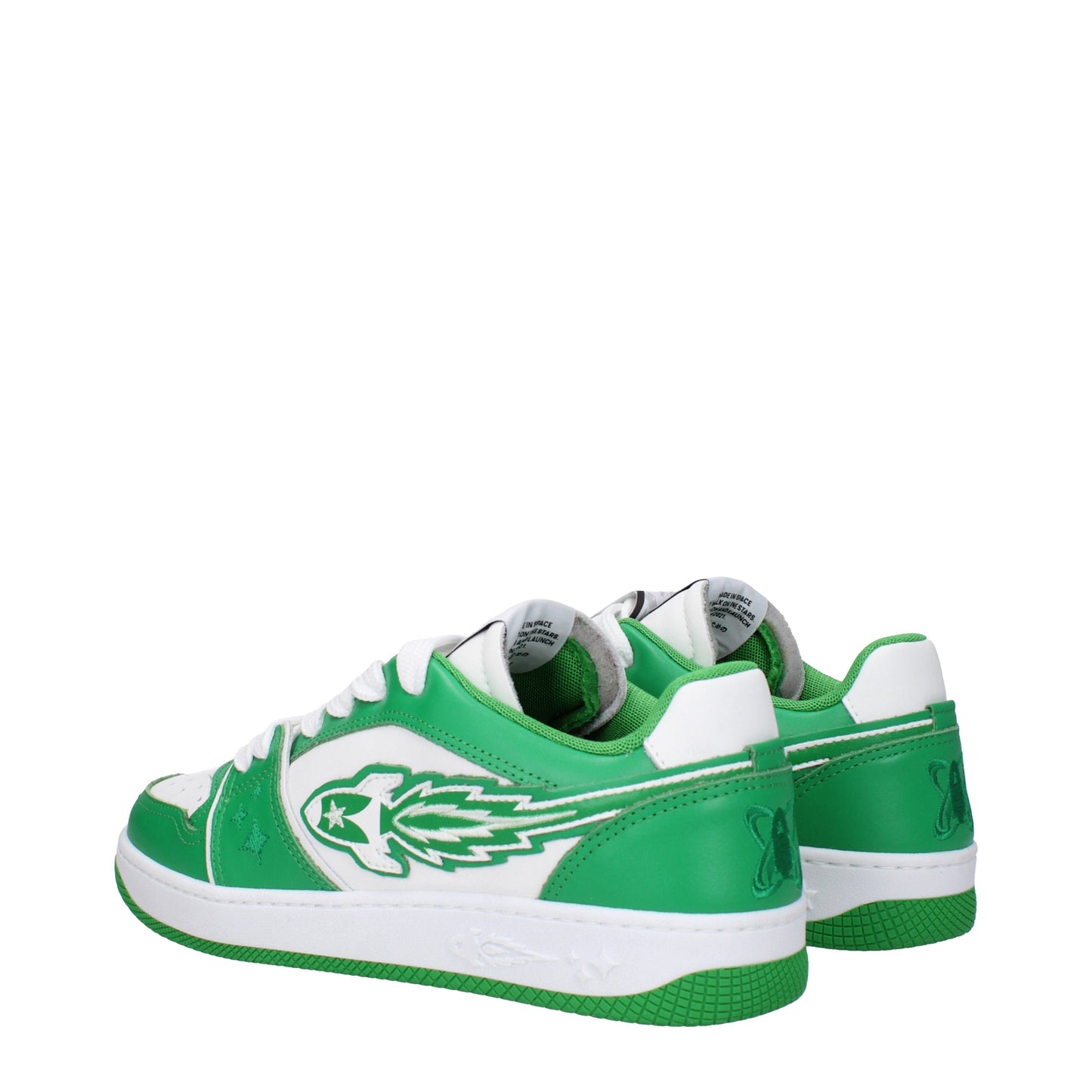 Enterprise Japan Men's Sneakers in Leather Green/White