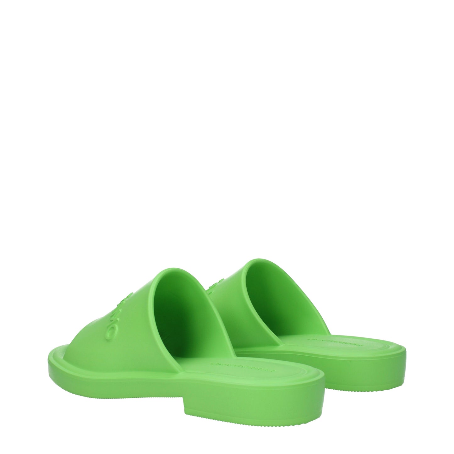 Salvatore Ferragamo Sandals & Slippers Men Rubber Green/Lime