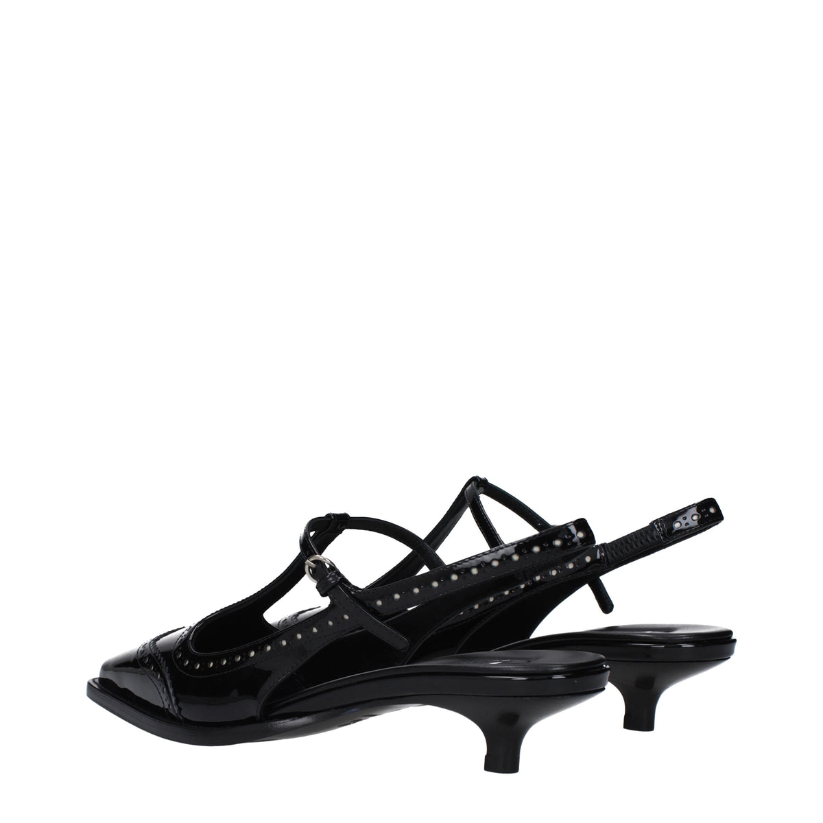 Miu Miu Sandals Women Leather Black/Ivory