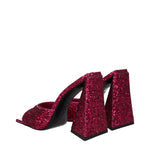 The Attico Sandals Women Glitter Fuchsia
