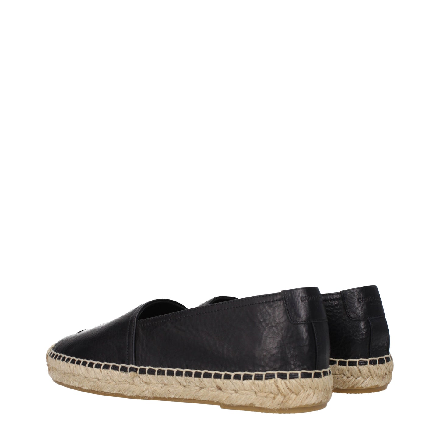 Saint Laurent Men's Espadrilles in Leather Black