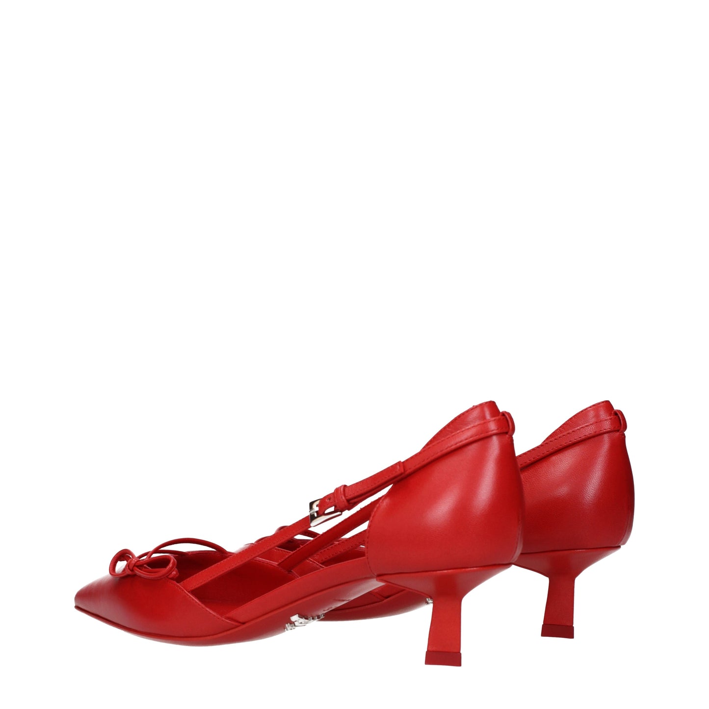 Prada Sandals Women Leather Red