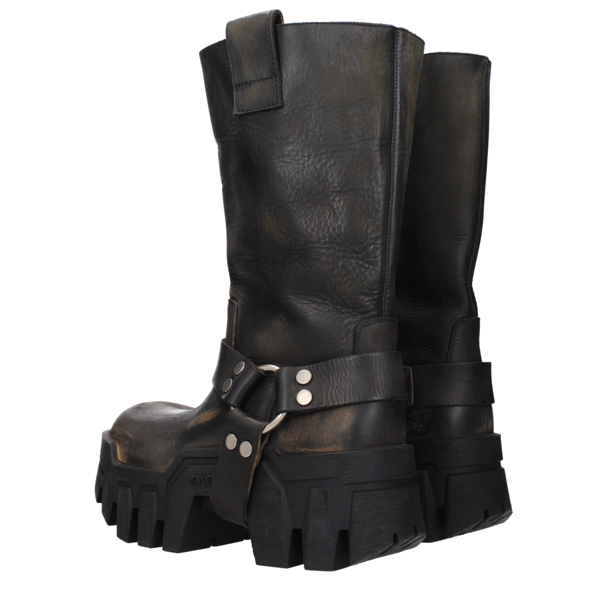 Balenciaga Ankle Boots Women Leather Black